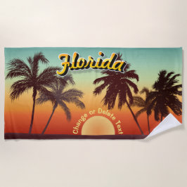 Toalla De Playa Puesta del sol de la Florida