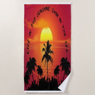 Toalla De Playa Puestas de sol en la playa rústica