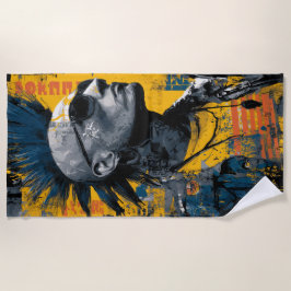 Toalla De Playa Punk Irokesenfrisur Mohawk Street Art