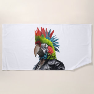 Toalla De Playa Punk Parrot