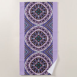 Toalla de playa Purple Mandala