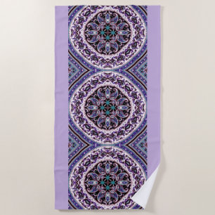 Toalla de playa Purple Mandala