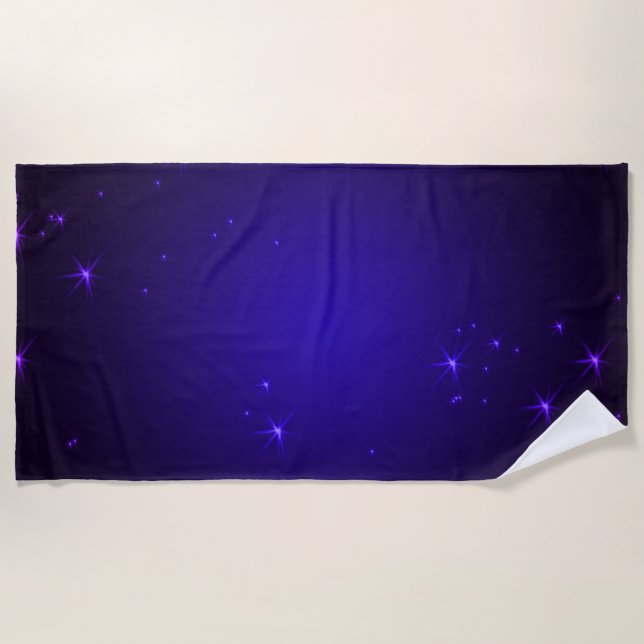 Toalla De Playa Purple Stars (Anverso)