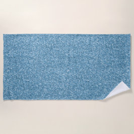 Toalla De Playa Purpurina de sirena turquesa