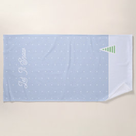 Toalla De Playa Que Nieva Pequeños Puntos De Polka Azul De Hielo D