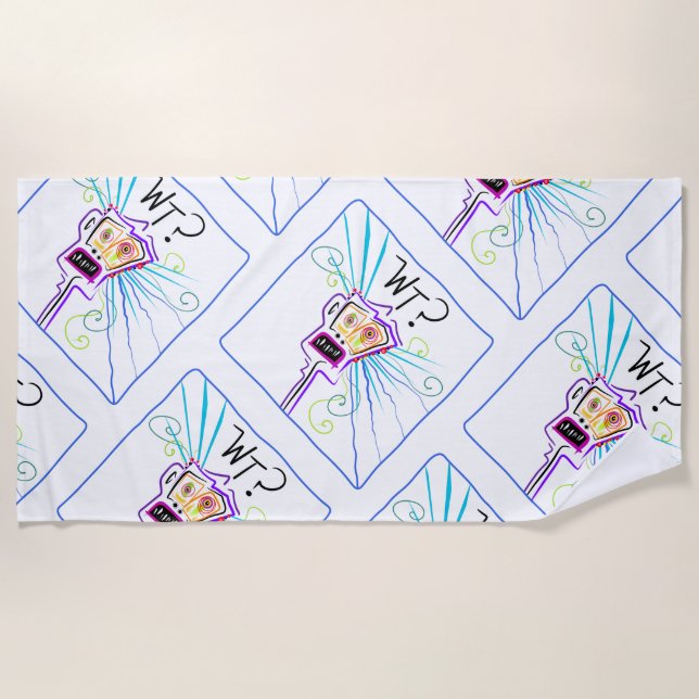 Toalla De Playa ¿QUÉ? - ¿¿QUÉ ES?? EMOJI Meemogie (Anverso)