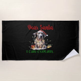 Toalla De Playa Querido Santa Puedo Explicar Great Dane Camiseta E