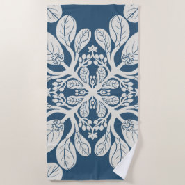 Toalla De Playa Quilt Naupaka hawaiano en beige