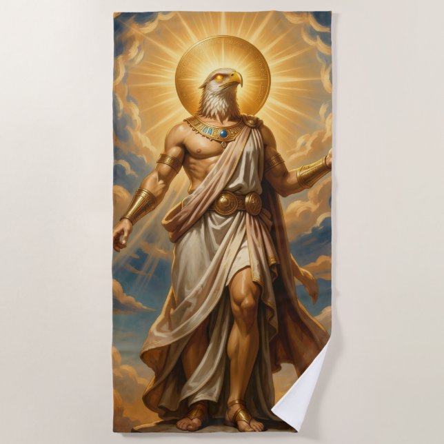 Toalla De Playa Ra – Egyptian Sun God (Anverso)