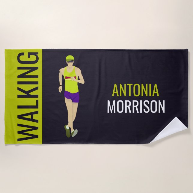 Toalla De Playa Race Walking (Anverso)