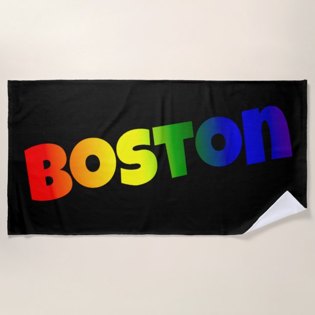 Toalla De Playa Rainbow Boston (Anverso)