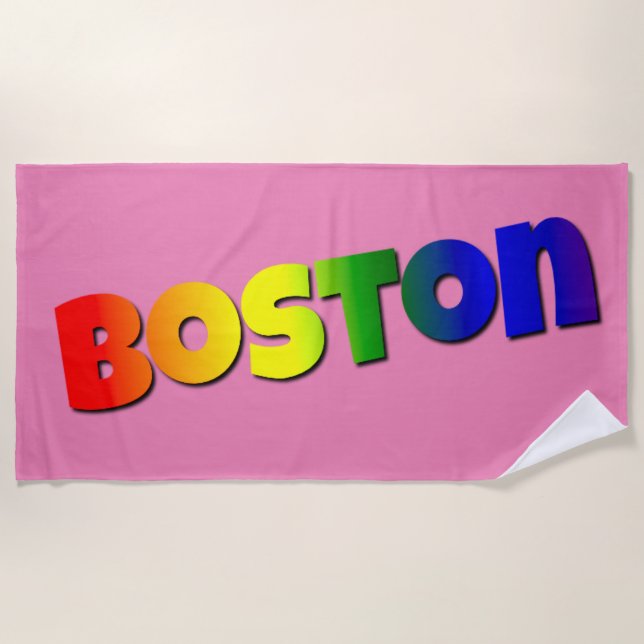 Toalla De Playa Rainbow Boston (Anverso)