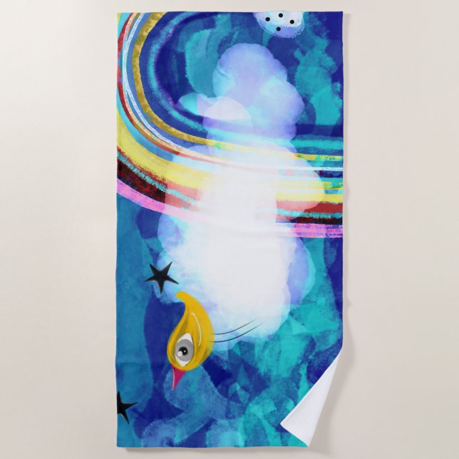 TOALLA DE PLAYA RAINBOW CLOUD BIRD (Anverso)