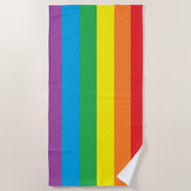 Toalla de playa "Rainbow Pride" (Anverso)