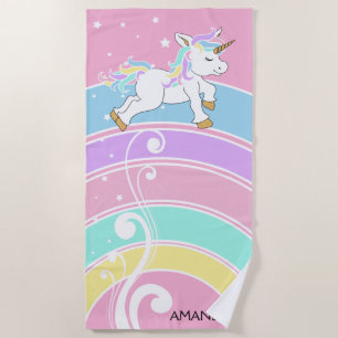 Toalla De Playa Rainbow Unicorn