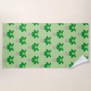 Toalla De Playa Rana dulce enamorada