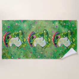 Toalla De Playa Rana llamada Clover