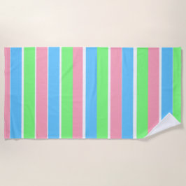 Toalla De Playa Rayas Pastel de primavera
