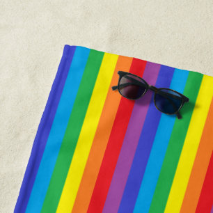 Toalla De Playa Rayas sólidas del arco iris