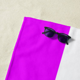 Toalla De Playa Rayas Veraniegas Blancas Rosa Tropical Deportivo B