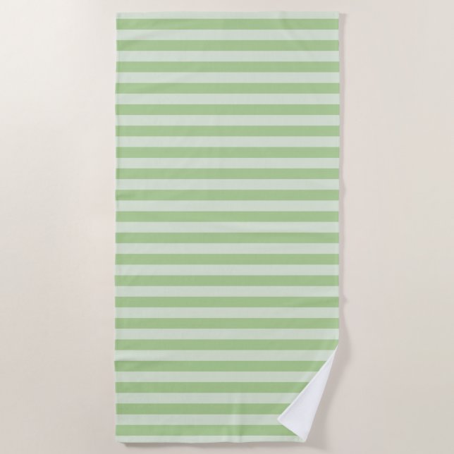 Toalla De Playa Rayas Verdes (Anverso)