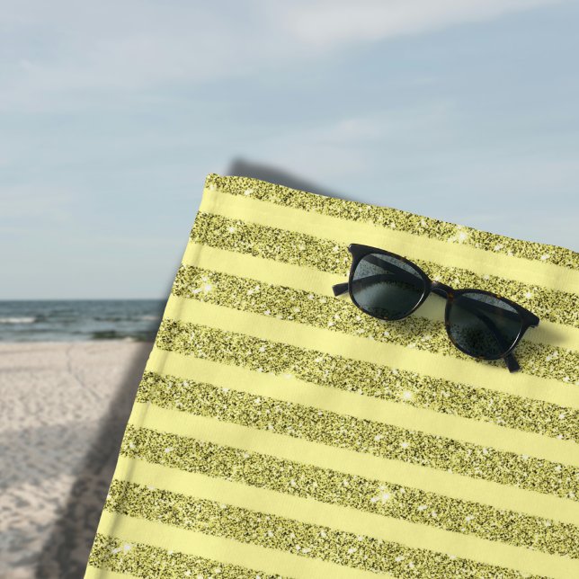 Toalla De Playa Rayas Verticales de Estilo Brillo Amarillo Brillan (Subido por el creador)