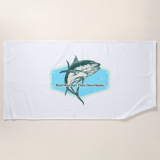 Toalla De Playa Real Man Bait Their Own Hooks (Anverso)