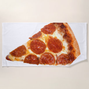 Toalla De Playa rebanada de pizza de pepperoni clásica de Slippery
