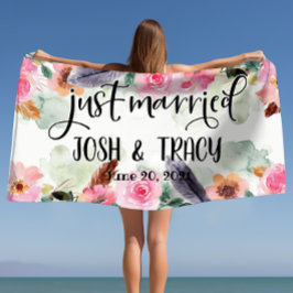 Toalla De Playa Recién Casados, Props de Boda, Props de Foto de Bo
