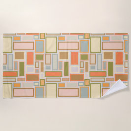 Toalla De Playa Rectángulos de Boho