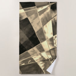 Toalla De Playa Rectángulos inclinados en tonos madera o beige?