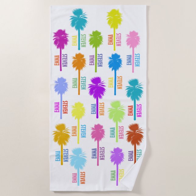 Toalla De Playa Recuerdo tropical de las vacaciones de la playa (Anverso)