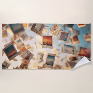Toalla De Playa Recuerdos flotantes de Polaroid