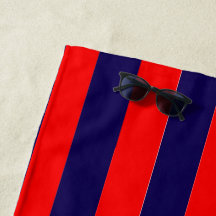 Red and Navy Blue Cabana Stripes 