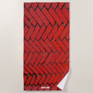 Toalla De Playa Red Brick Chevron