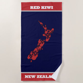 Toalla de playa Red Kiwi de Nueva Zelanda