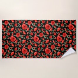Toalla De Playa Red Poppies