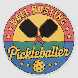 Toalla de playa redonda con bolas de bolas con pic