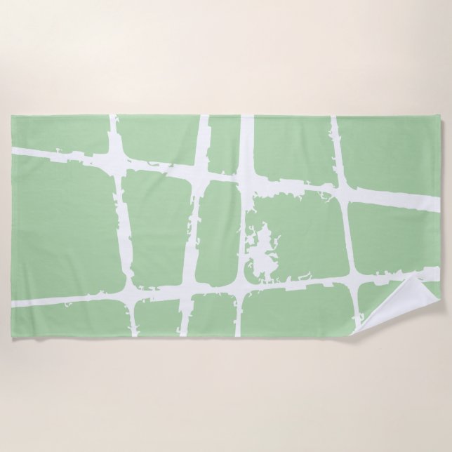 Toalla De Playa Refined White Light Grunge Modern Dirty Mesh (Anverso)