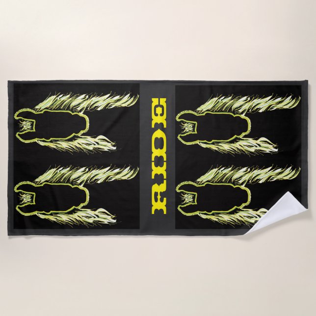 Toalla De Playa Reflexiones soleadas de un caballo (Anverso)