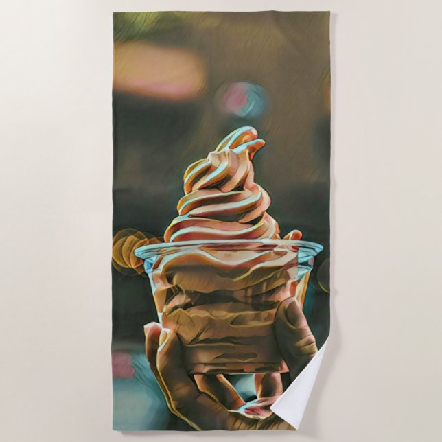 Toalla De Playa Regalo de cumpleaños de helados (Anverso)