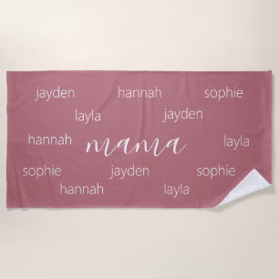 Toalla De Playa Regalo de Día de la Madre personalizado para mamá