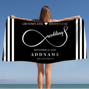 Toalla De Playa Regalo de favorita de boda infinita personalizada
