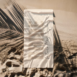 Toalla De Playa Regalo de novia personalizado | futura Sra. Nombre