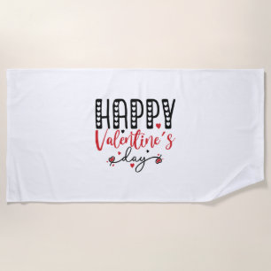 Toalla De Playa Regalo de pareja Feliz Día de San Valentín