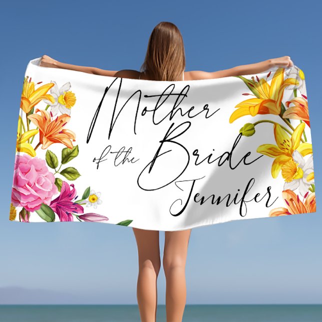 Toalla De Playa Regalo para la Madre de la Novia, Madre de la Novi (Mother of the Bride Gift, Mother of the Bride Beach Towel)