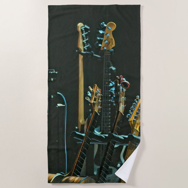 Toalla De Playa Regalo para un amigo guitarrista (Anverso)