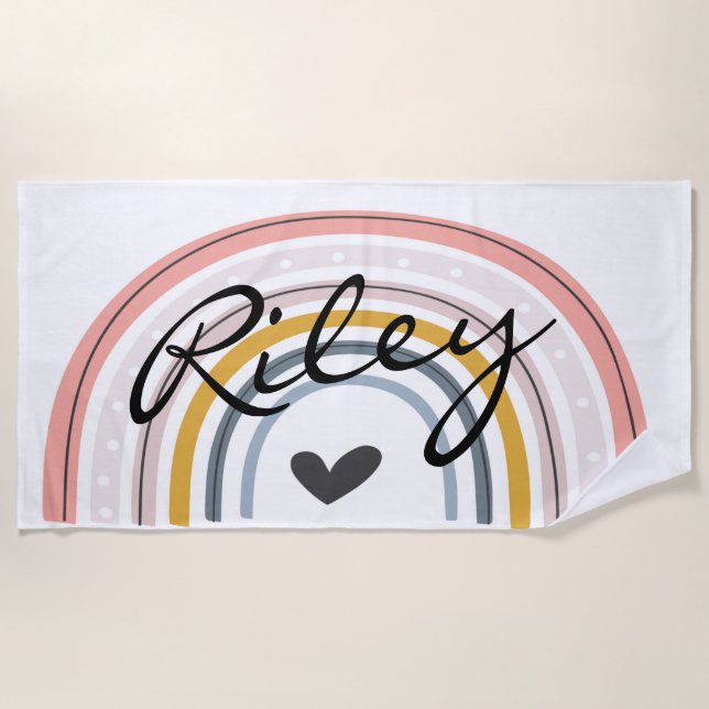 TOALLA DE PLAYA REGALO PERSONALIZADO, NIÑOS, FAVOR DE CUMPLEAÑOS,  (Anverso)