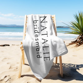 Toalla De Playa Regalo Personalizado para Damas de Honor Fiesta de