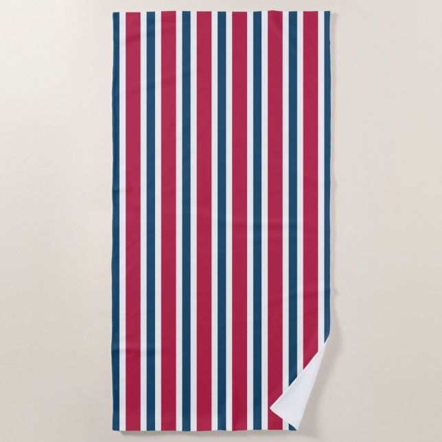 Toalla de playa regalo roja blanca y azul (Anverso)